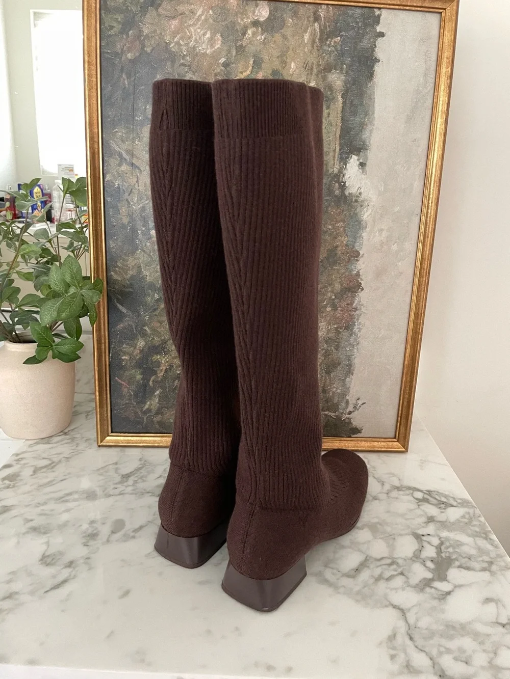 Vivaia Tara Tall Knee High Boots Brown Size 9 (40)